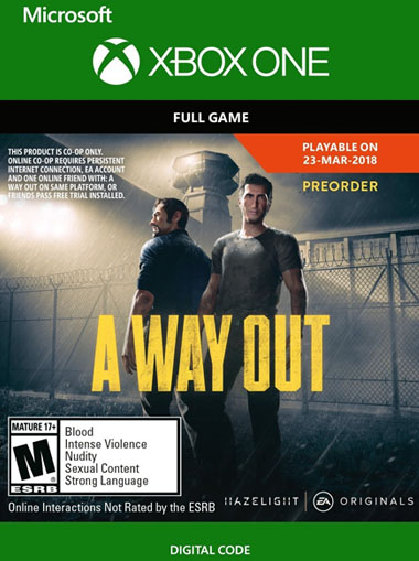 A Way Out - Xbox One (Digital Code) cd key