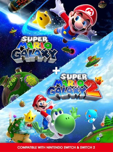 Super Mario Galaxy + Super Mario Galaxy 2 Switch & Switch 2 - Nintendo Switch תמונת המוצר
